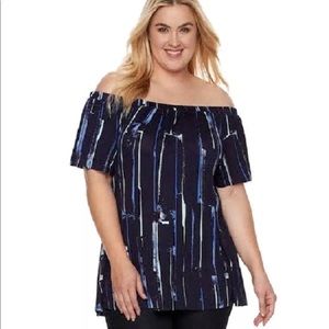 Plus size apt 9 off the shoulder peasant top 3X